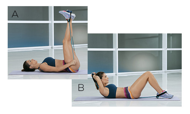 Exercício com elástico Exercícios com elástico para definir os músculos