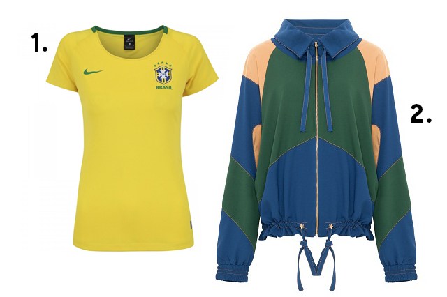 Camiseta feminina da seleção e agasalho com as cores do Brasil Copa do Mundo: 16 peças e acessórios para usar nos jogos do Brasil