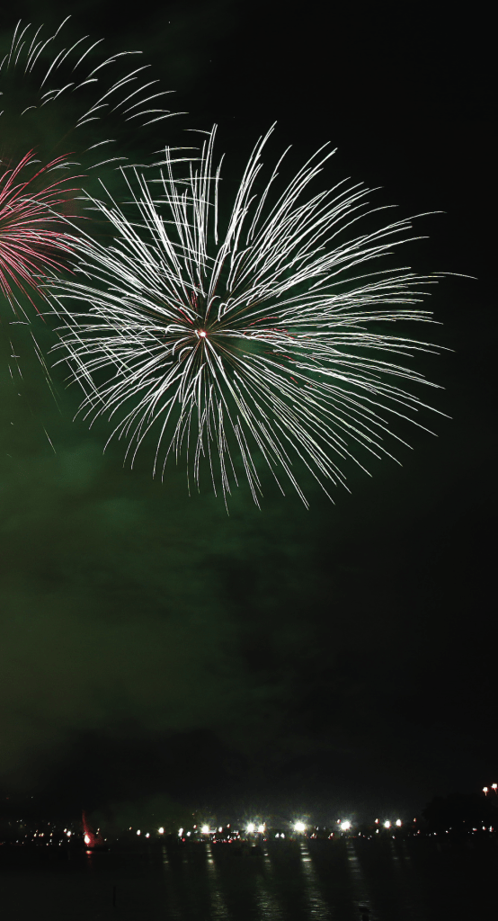 PURA ENERGIA LIBERADA O efeito luminoso da queima de fogos de artifício é causado pelo movimento de vaivém de elétrons em torno do núcleo