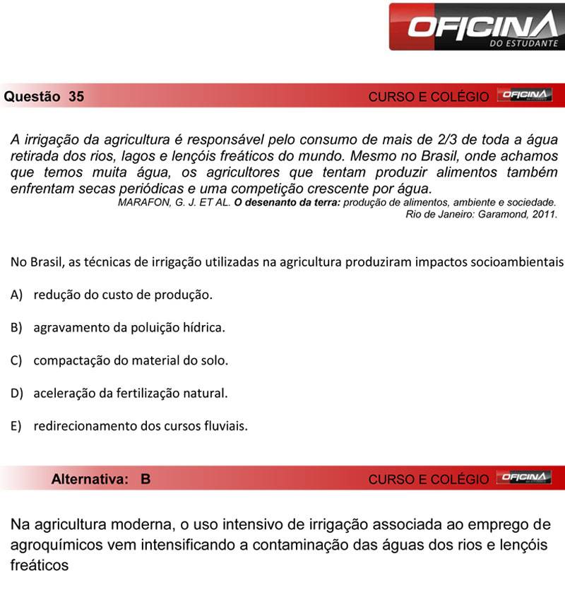 Enem 2012: correção da questão 35