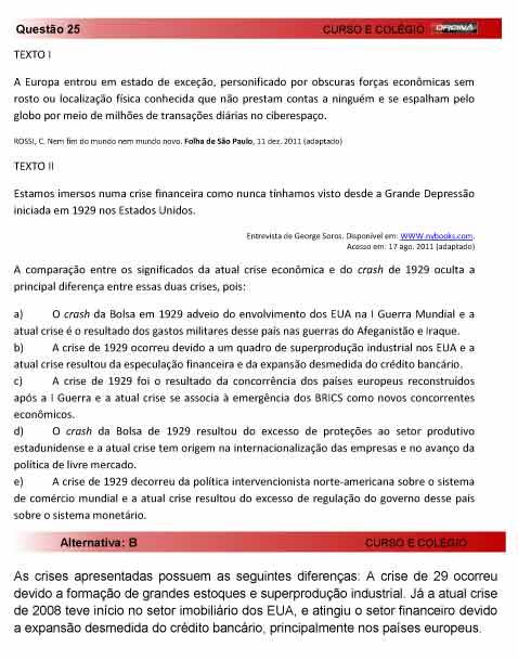 Enem 2012: correção da questão 25
