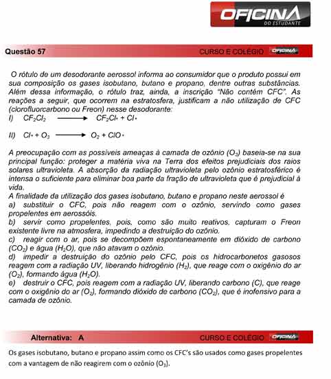 Enem 2012: corre&ccedil;&atilde;o da quest&atilde;o 57