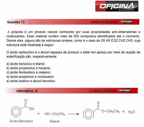 Enem 2012: corre&ccedil;&atilde;o da quest&atilde;o 73
