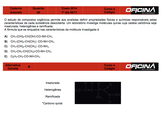 Enem 2014: correção da questão 60