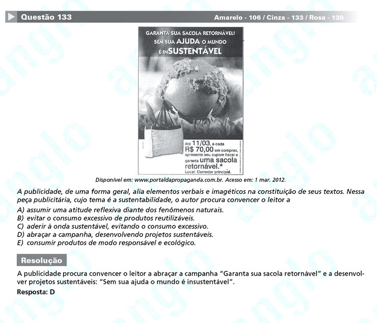 Enem 2012: correção da questão 106