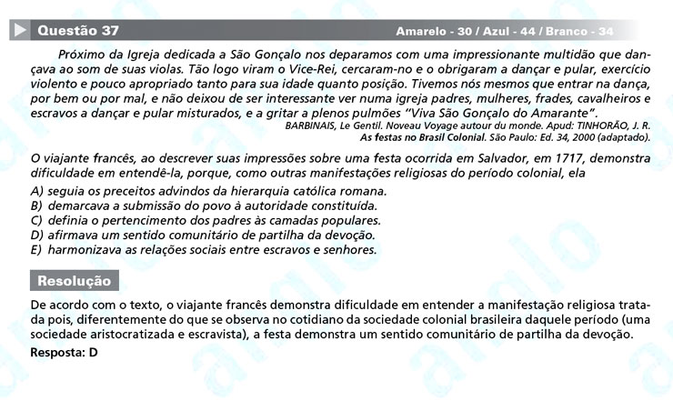 Enem 2012: correção da questão 30
