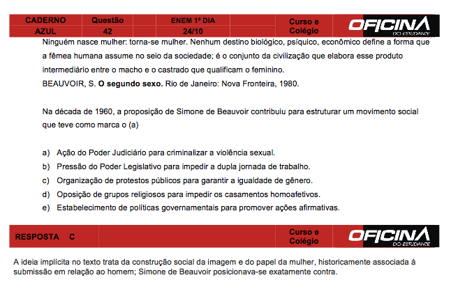 Enem 2015: correção da questão 42