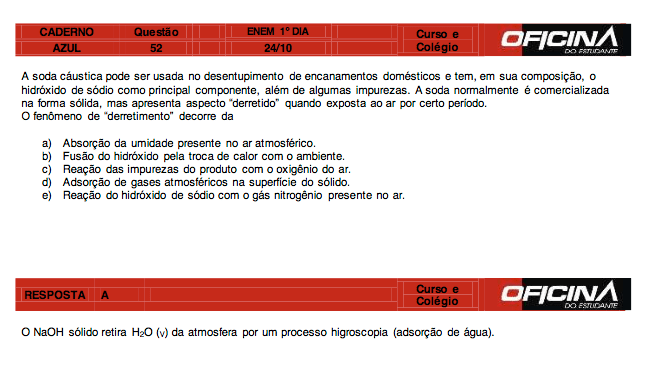 Enem 2015: correção da questão 52