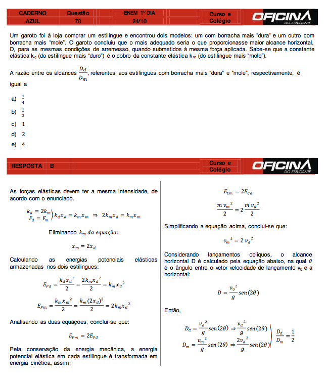 Enem 2015: correção da questão 70