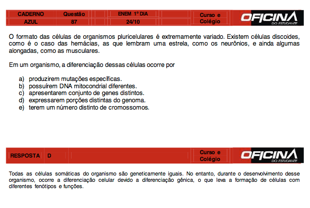 Enem 2015: correção da questão 87