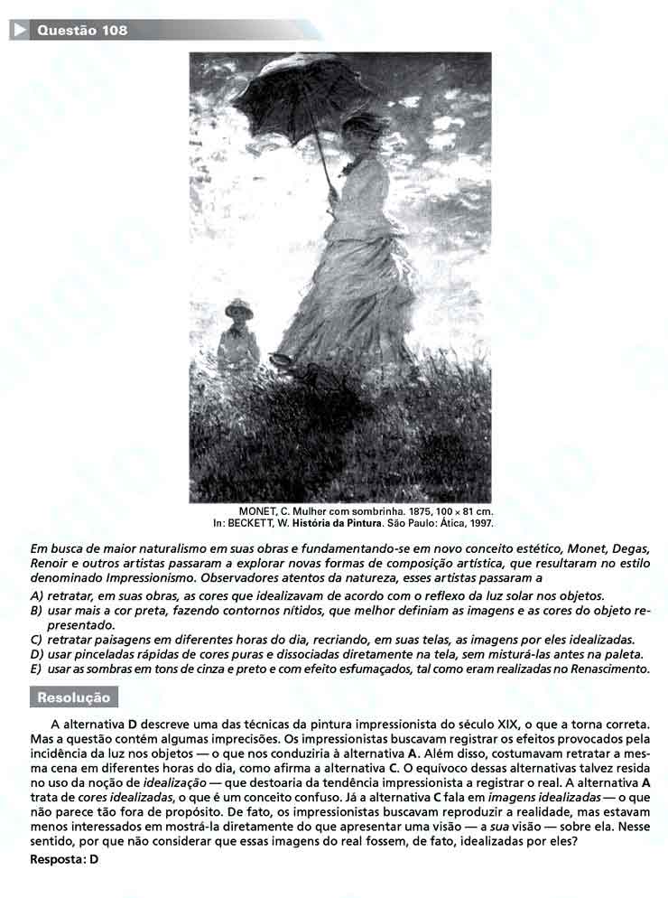 Enem 2010: Questão 108 – Linguagens e Códigos (prova amarela)