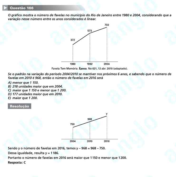 Enem 2010: Questão 166 – Matemática (prova amarela)