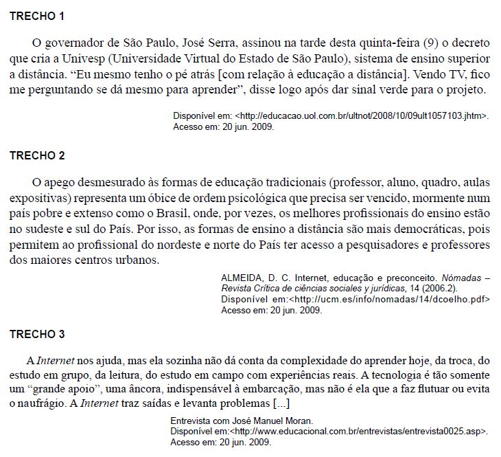 Nova proposta de redação: Ensino a Distância