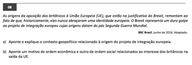 fuvest-2017-brexit Fuvest 2017: Veja comentários de professora e alunos sobre 2° dia