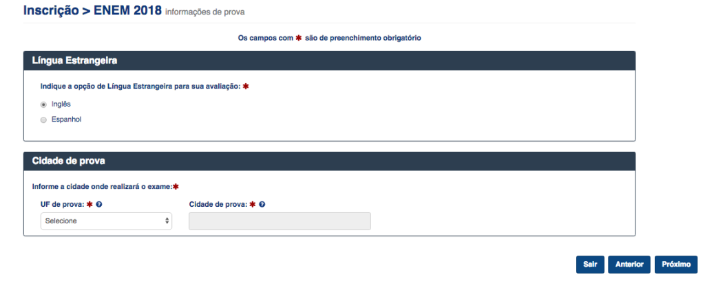 Passo a passo para fazer a inscrição do Enem 2018